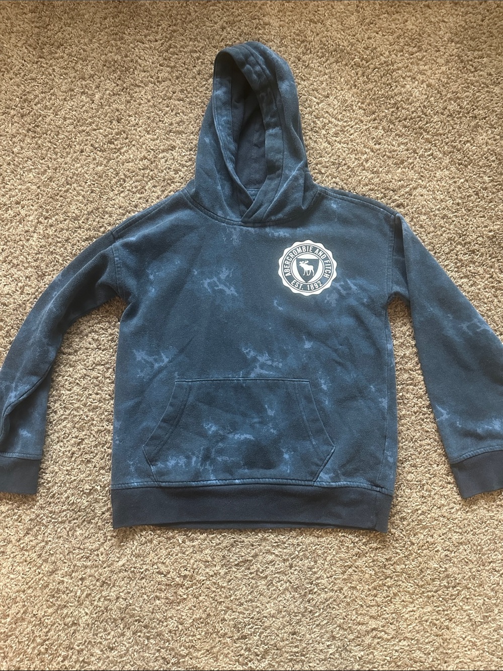 Abercrombie & Fitch Navy Tie-Dye Kids Hoodie